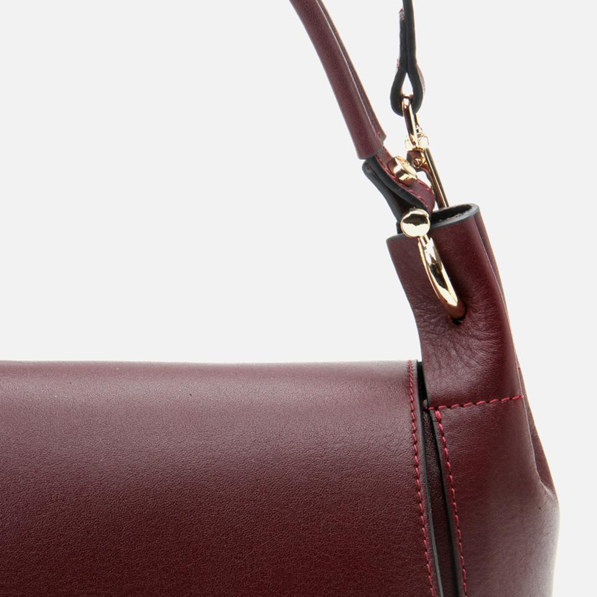 Kadın Deri Bordo Omuz Çantası