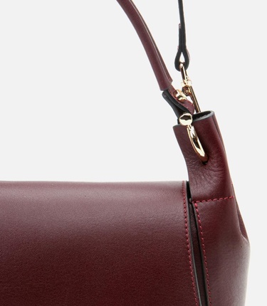  Kadın Deri Bordo Omuz Çantası