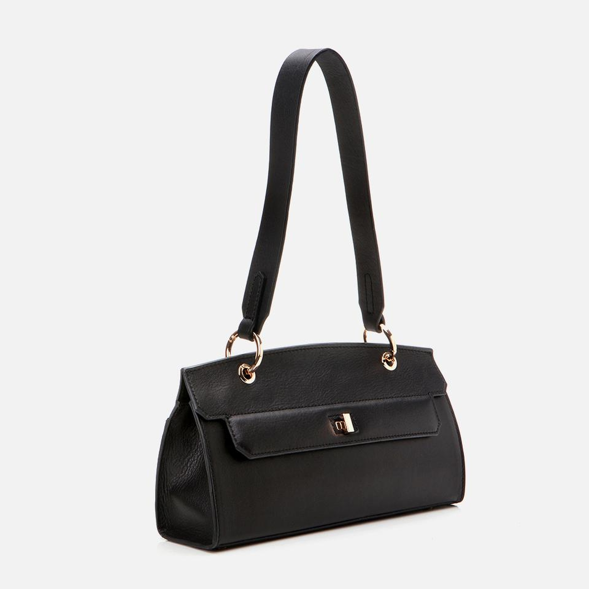 Kadın Deri Siyah Omuz Çantası