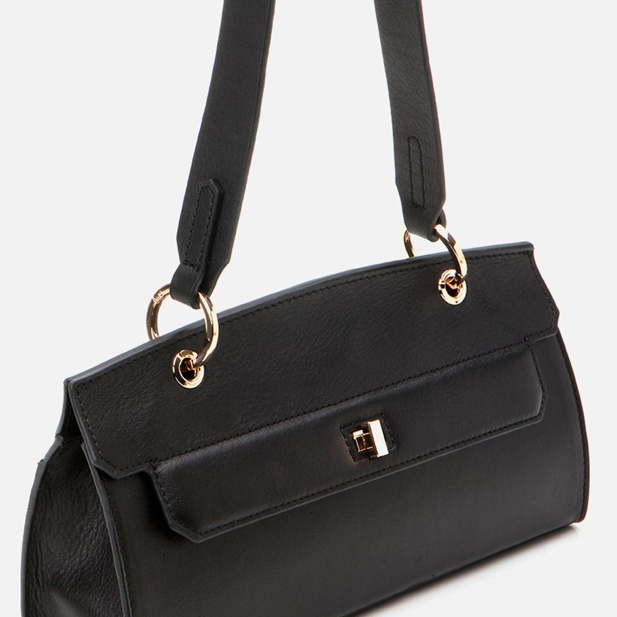 Kadın Deri Siyah Omuz Çantası