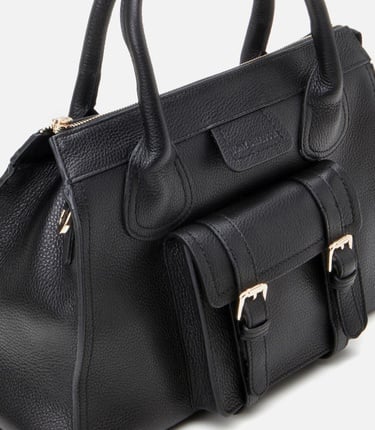  Kadın Deri Siyah Omuz Çantası