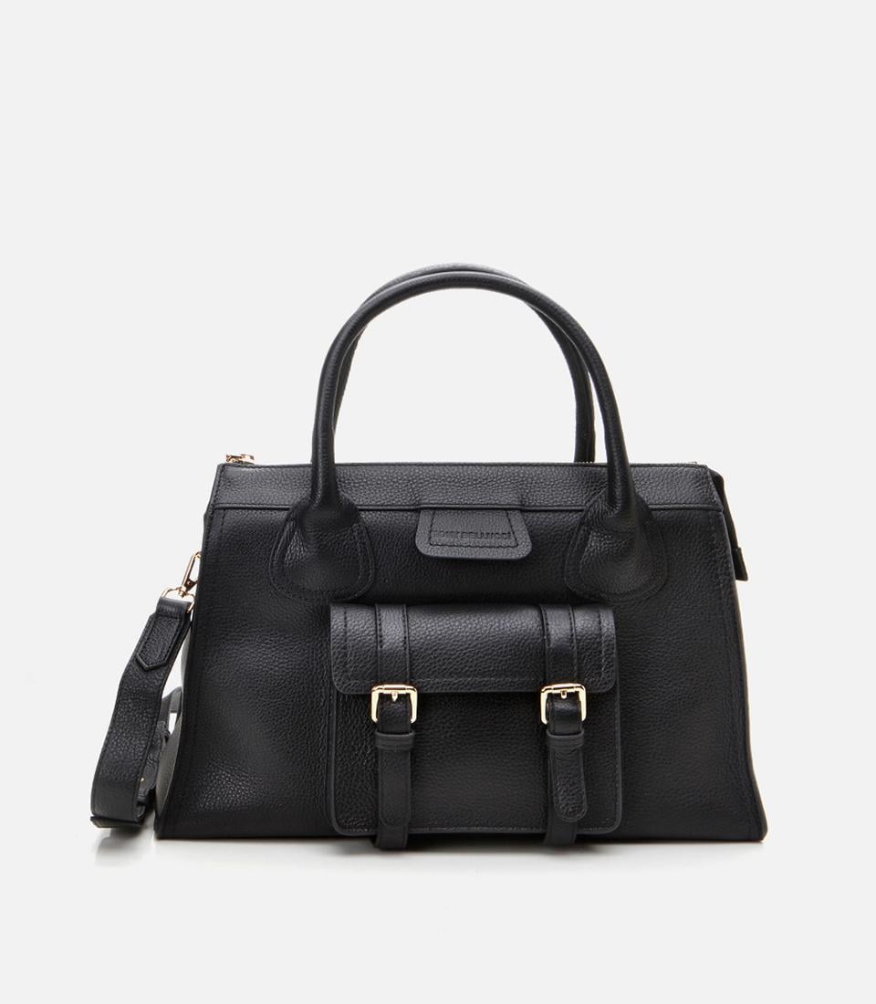  Kadın Deri Siyah Omuz Çantası