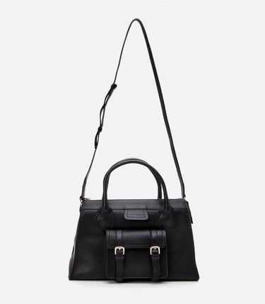  Kadın Deri Siyah Omuz Çantası