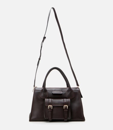  Kadın Deri Kahverengi Omuz Çantası