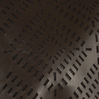  Kadın Kahve Lazer Kesimli Geometrik Desenli Deri Gömlek