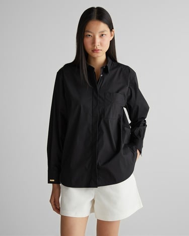  GANT Kadın Siyah Klasik Yaka Gömlek