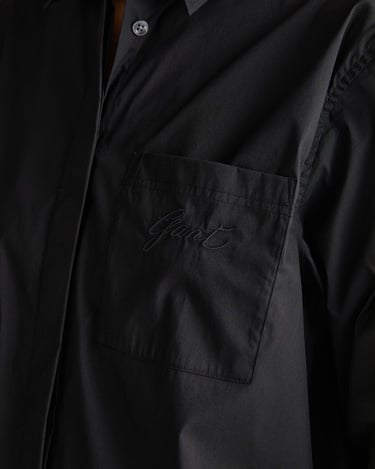  GANT Kadın Siyah Klasik Yaka Gömlek