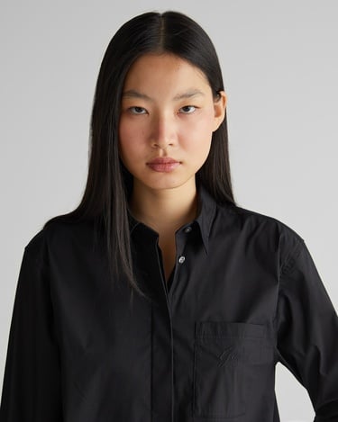  GANT Kadın Siyah Klasik Yaka Gömlek