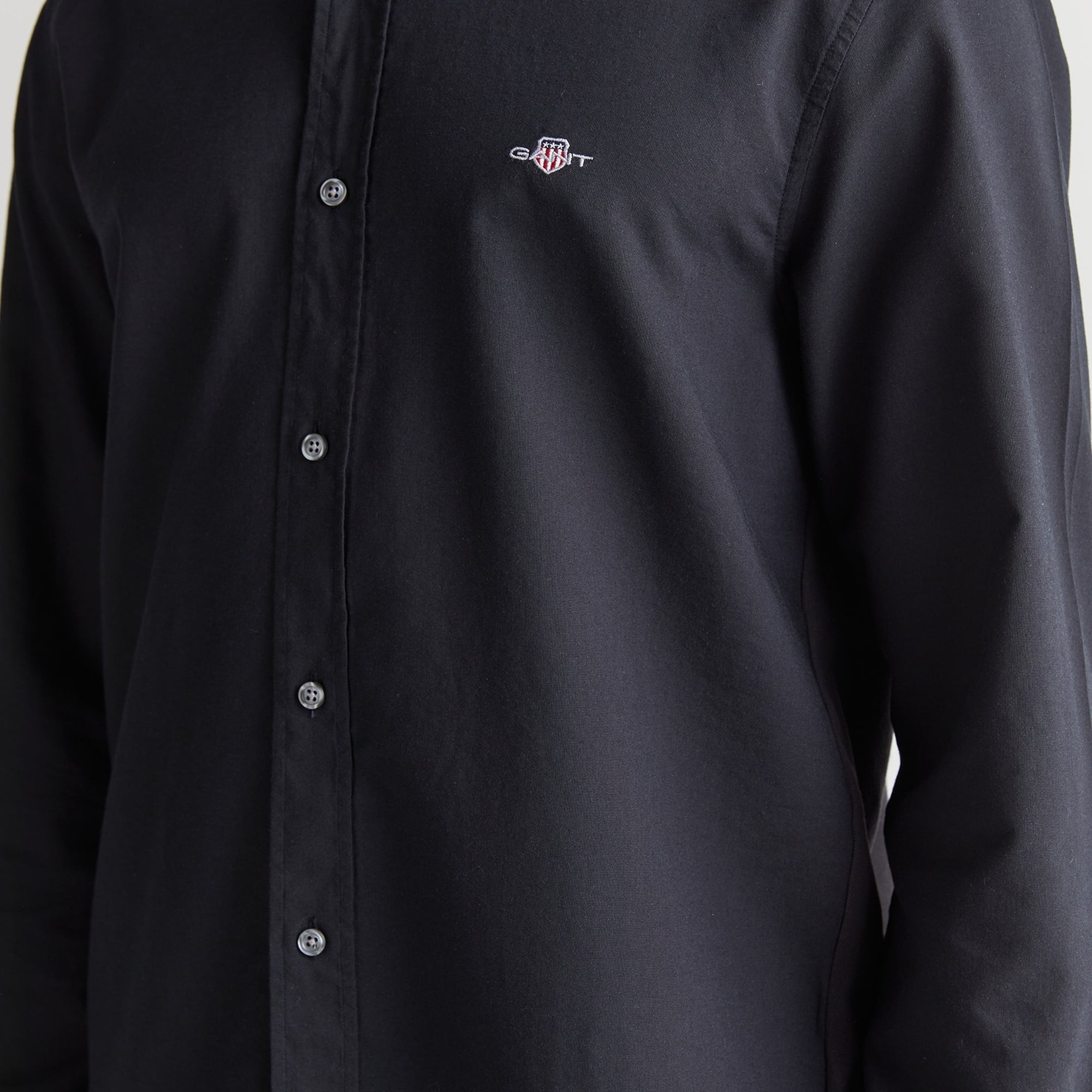GANT Erkek Siyah Düğmeli Yaka Gömlek