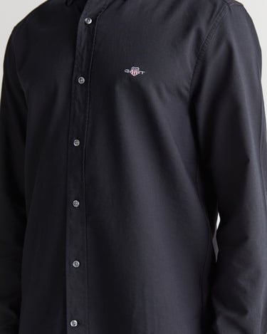  GANT Erkek Siyah Regular Fit Düğmeli Yaka Gömlek