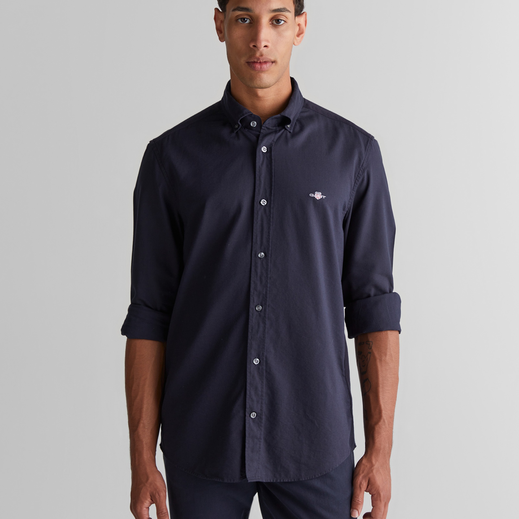 GANT Erkek Mavi Düğmeli Yaka Gömlek