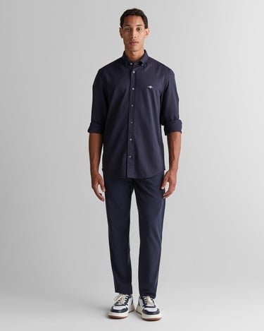  GANT Erkek Lacivert Regular Fit Düğmeli Yaka Gömlek