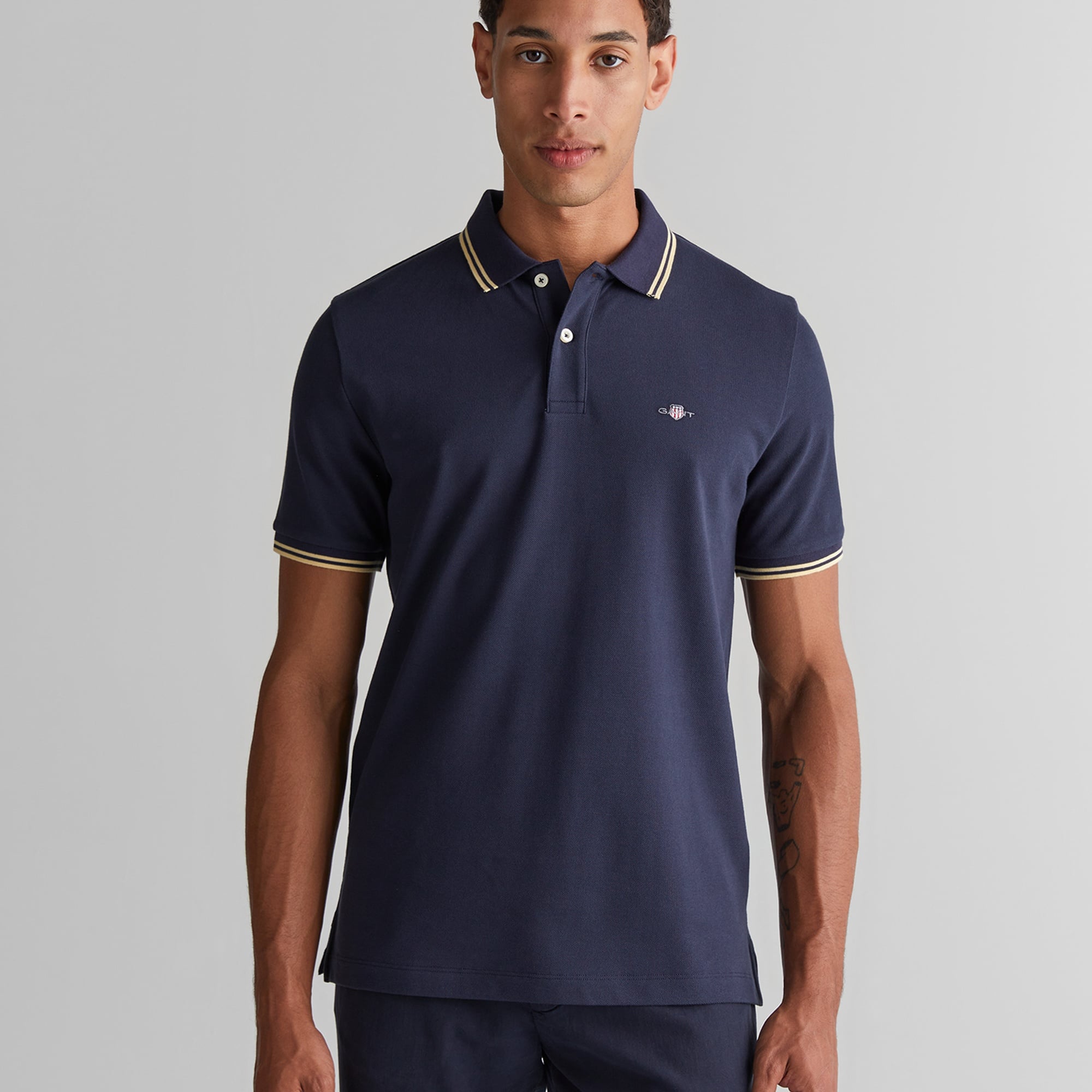 GANT Erkek Lacivert Regular Fit Polo