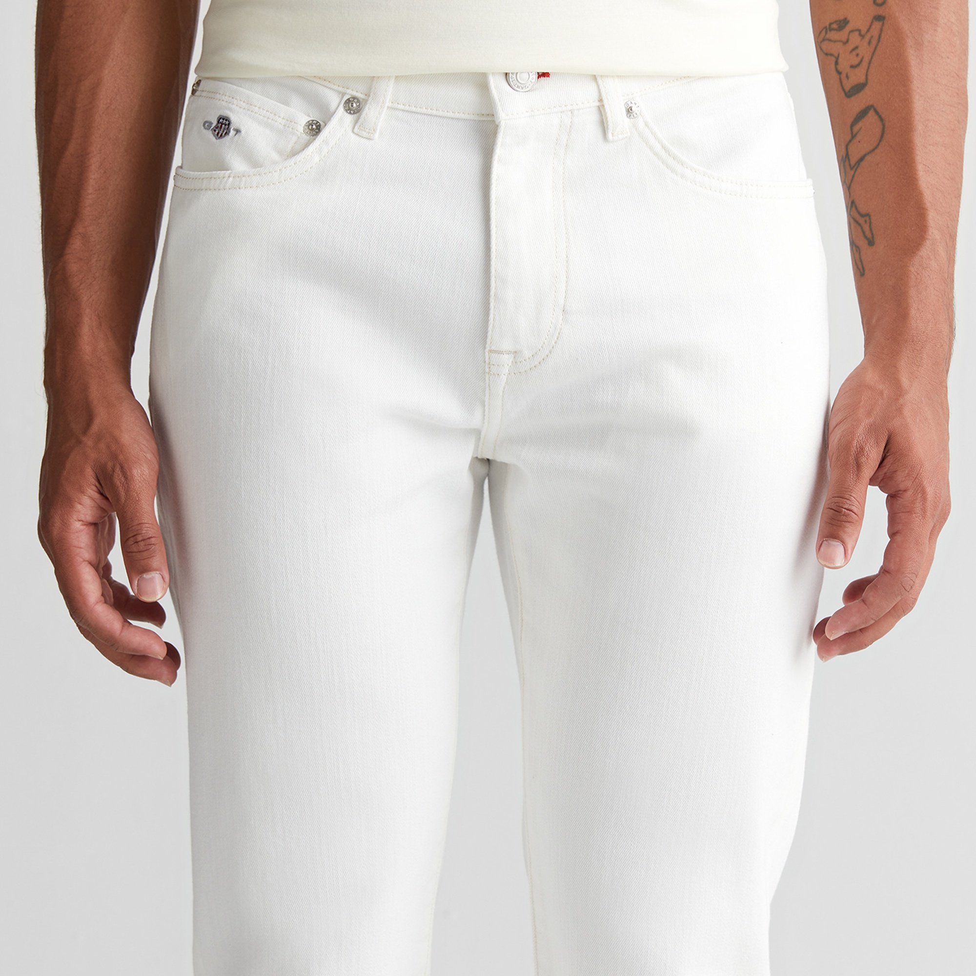 GANT Erkek Krem Regular Fit Pantolon