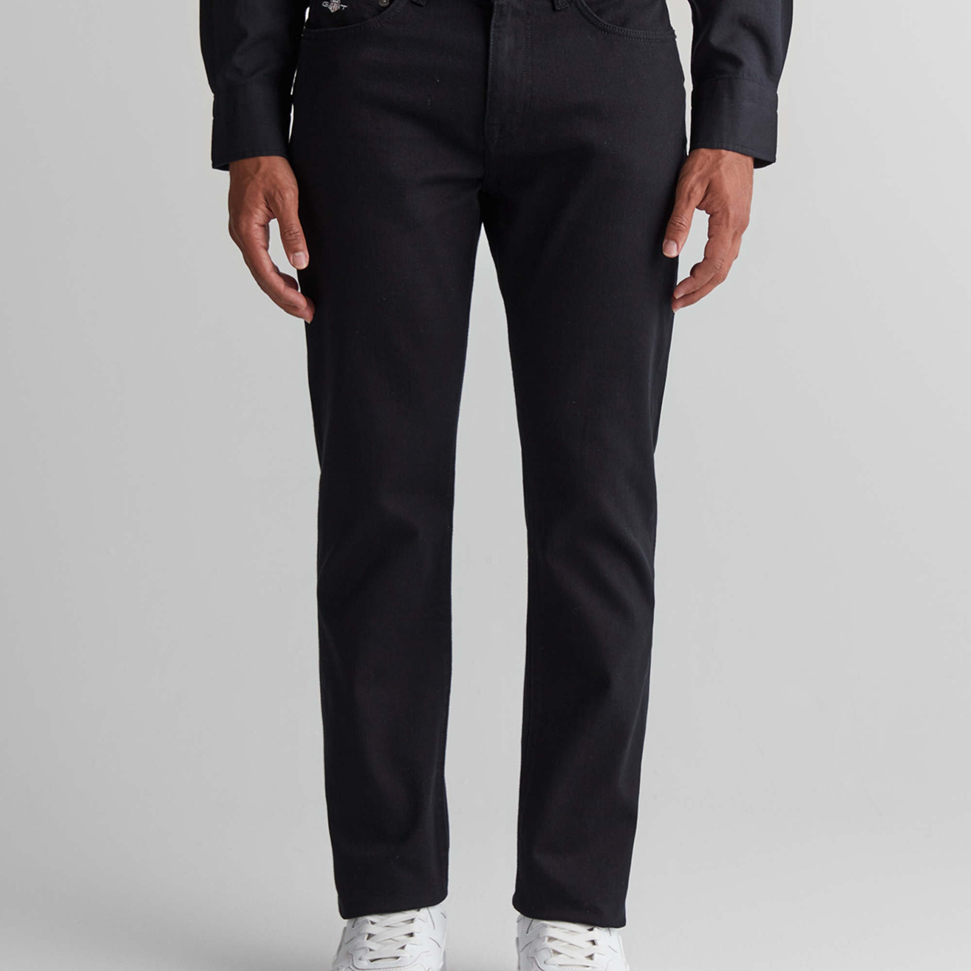 GANT Erkek Siyah Regular Fit Pantolon