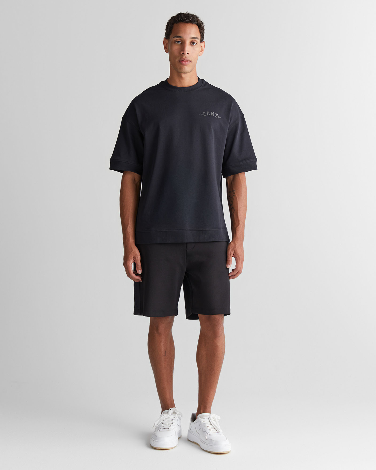  GANT Erkek Siyah Regular Fit Logolu Şort