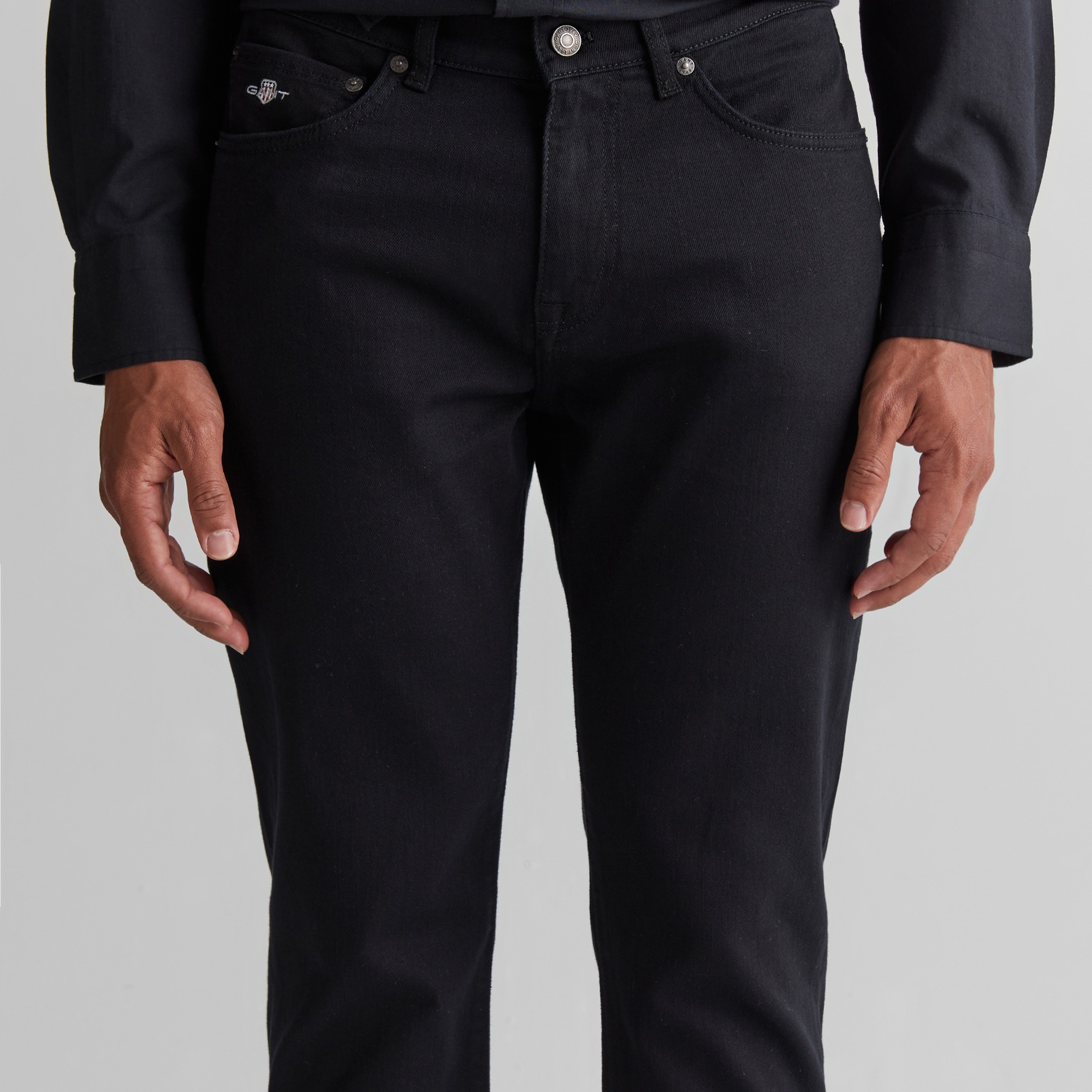 GANT Erkek Siyah Regular Fit Pantolon