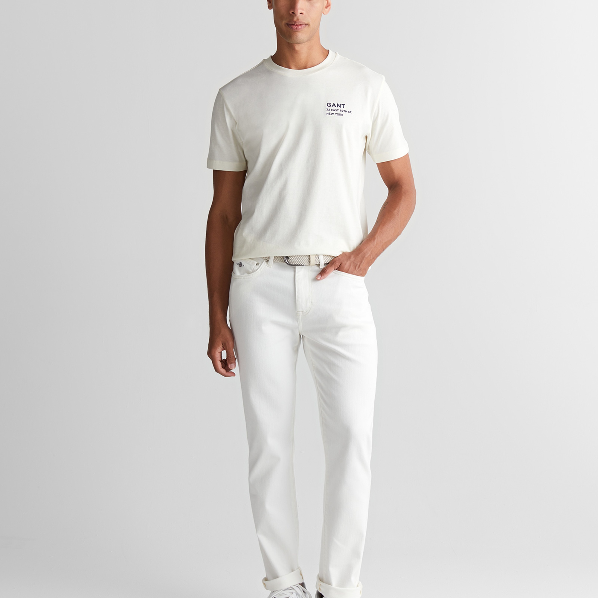 GANT Erkek Krem Regular Fit Pantolon