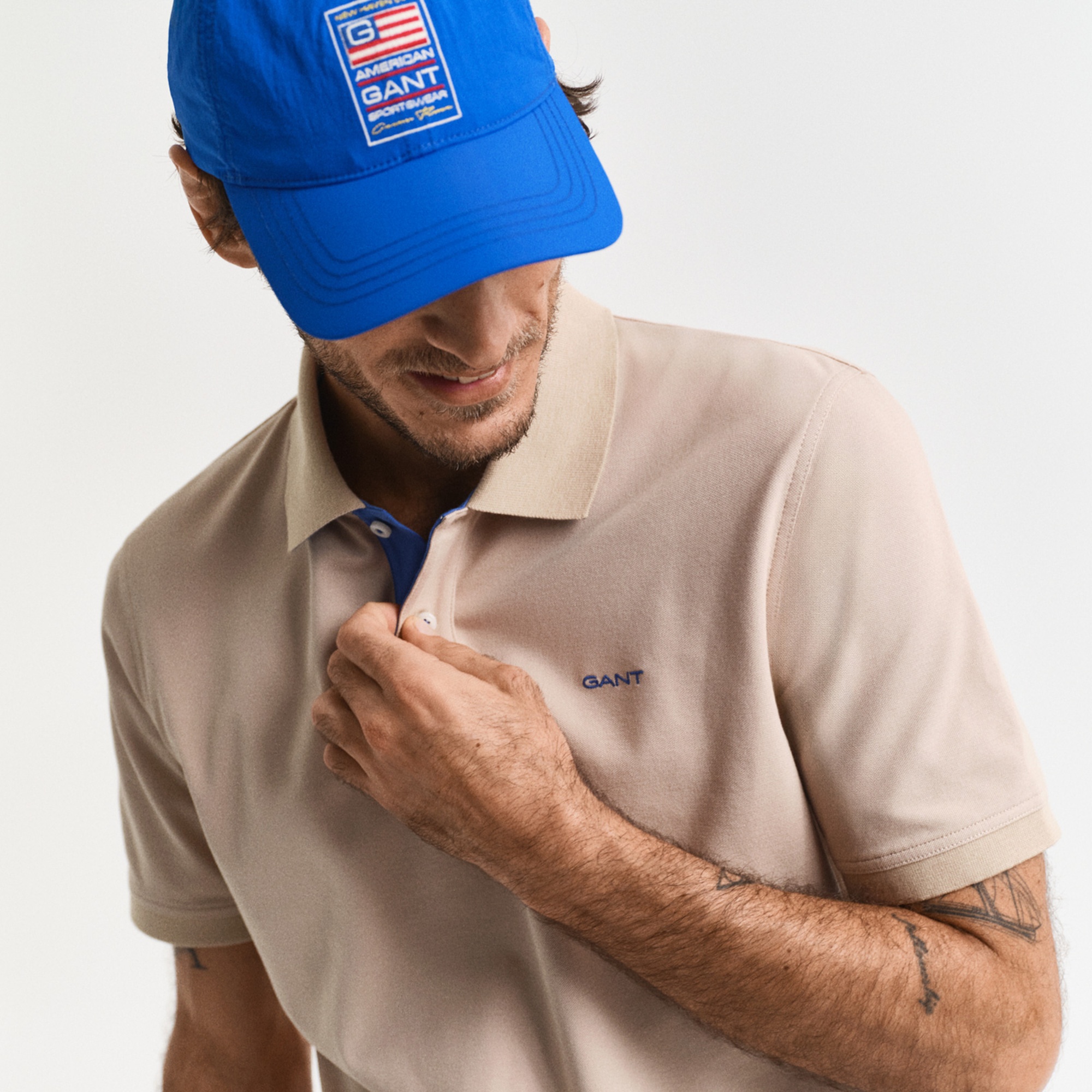 GANT Erkek Bej Regular Fit Polo