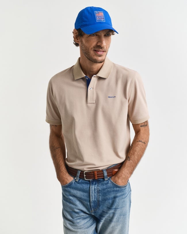  GANT Erkek Bej Regular Fit Polo