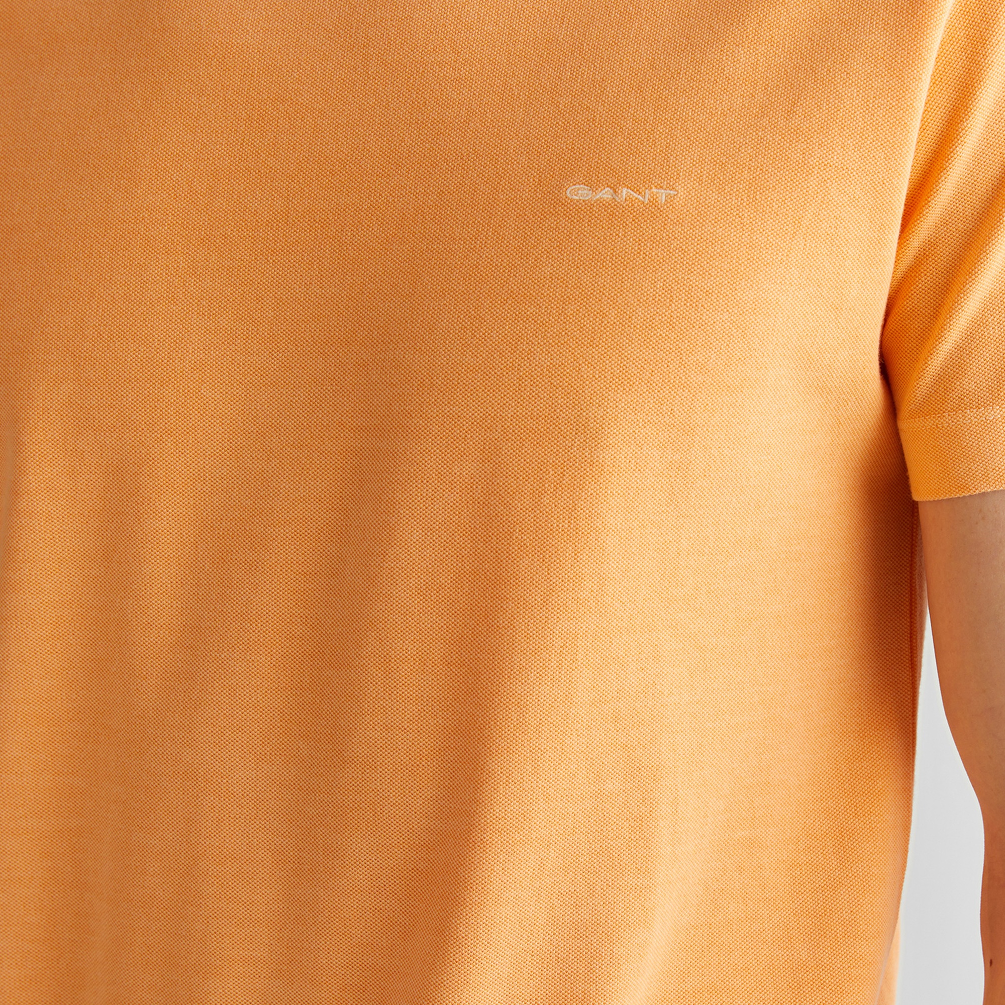 GANT Erkek Turuncu Slim Fit Bisiklet Yaka T-Shirt