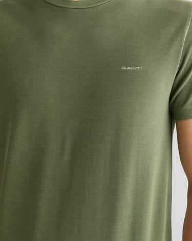  GANT Erkek Yeşil Slim Fit Bisiklet Yaka T-Shirt