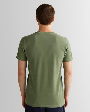  GANT Erkek Yeşil Slim Fit Bisiklet Yaka T-Shirt