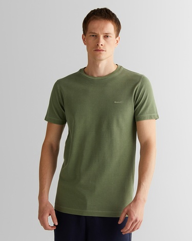  GANT Erkek Yeşil Slim Fit Bisiklet Yaka T-Shirt