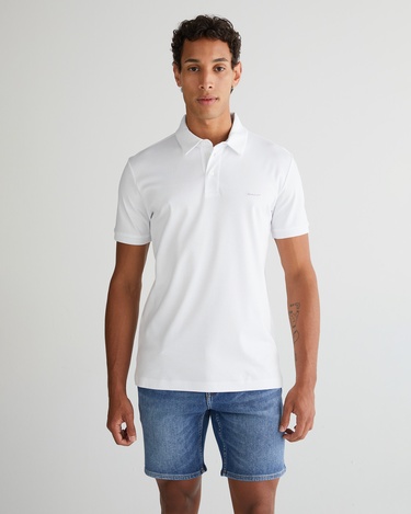  GANT Erkek Beyaz Slim Fit Polo
