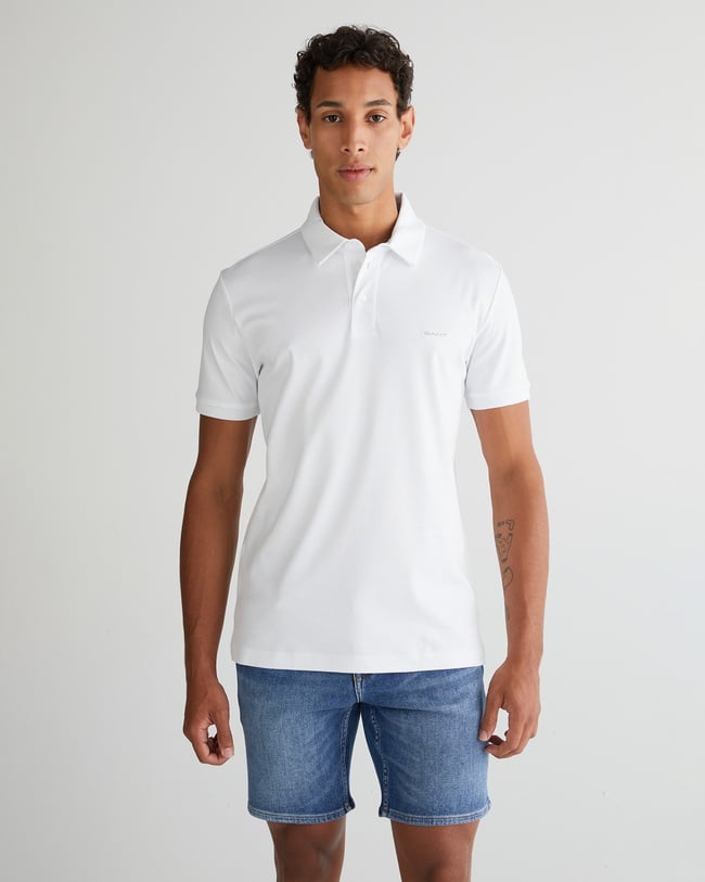  GANT Erkek Beyaz Slim Fit Polo