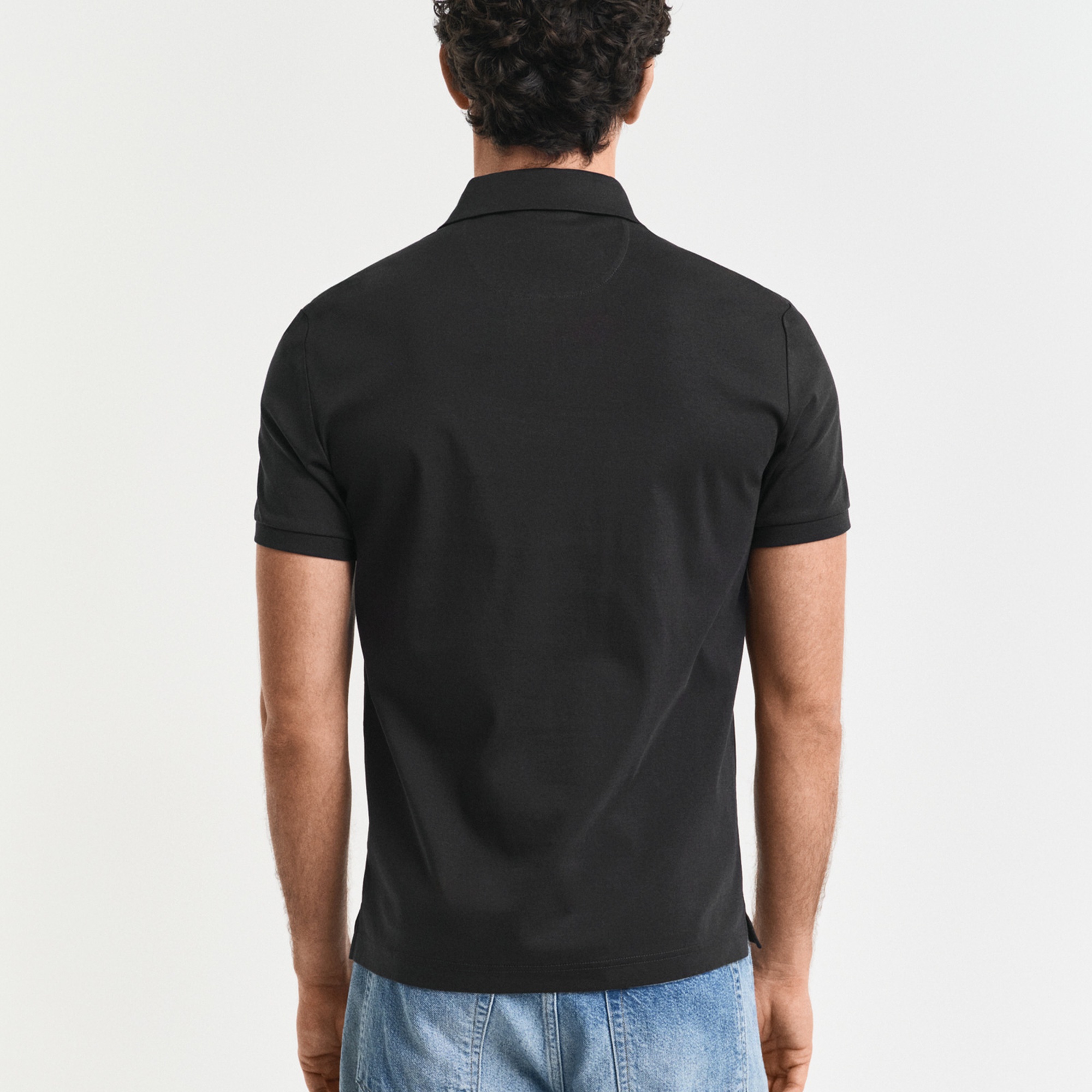 GANT Erkek Siyah Slim Fit Polo