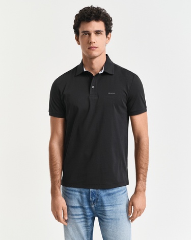  GANT Erkek Siyah Slim Fit Polo