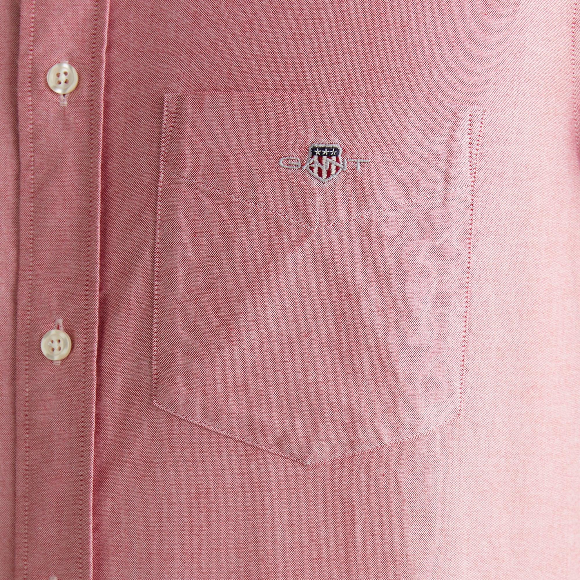 GANT Erkek Kırmızı Regular Fit Düğmeli Yaka Gömlek