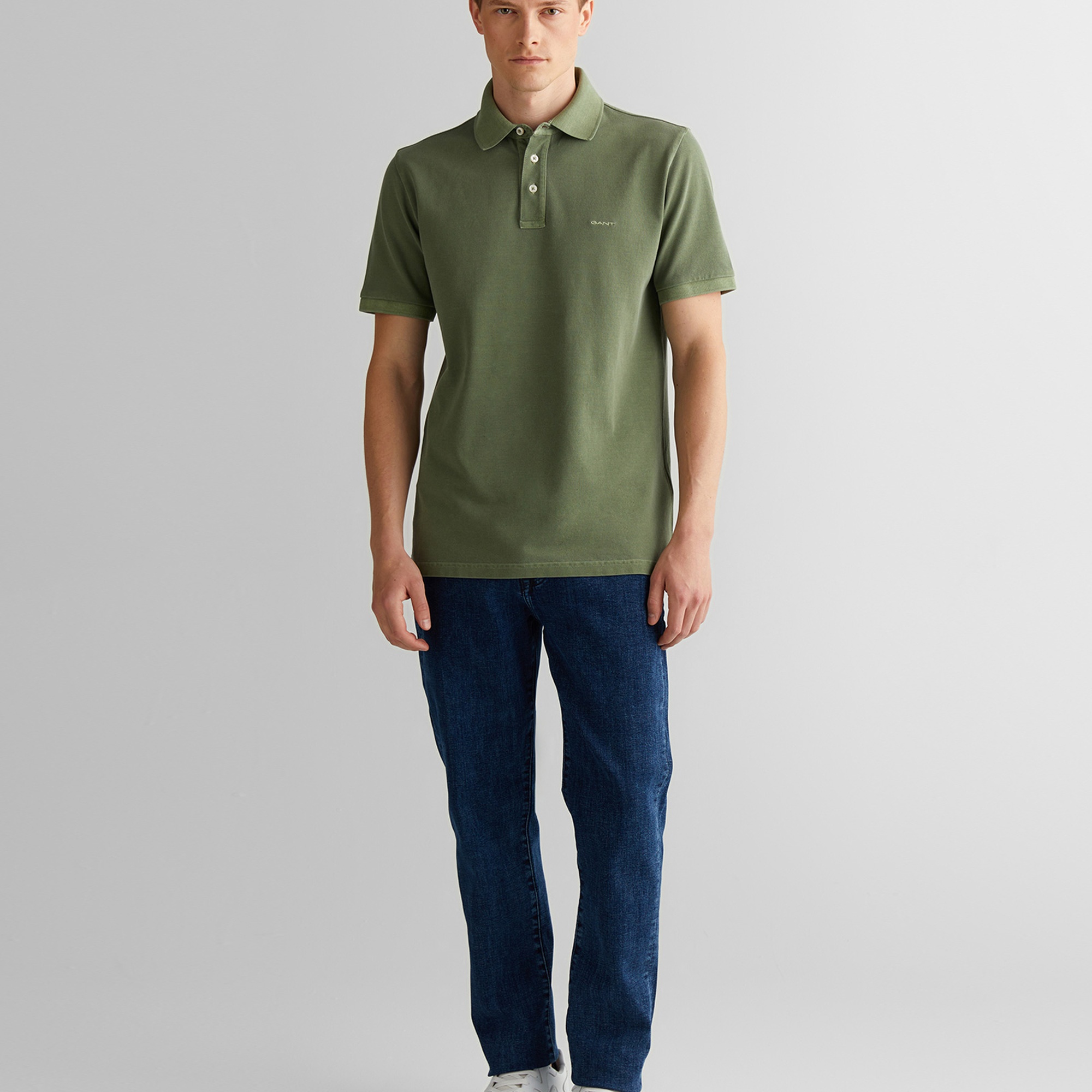 GANT Erkek Yeşil Regular Fit Polo