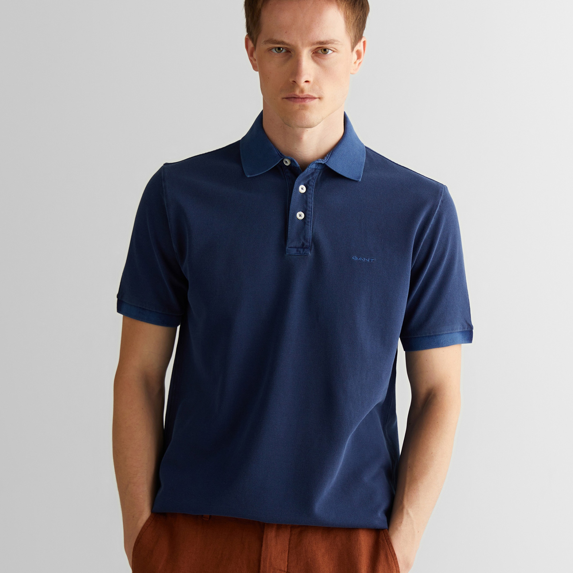 GANT Erkek Lacivert Regular Fit Polo