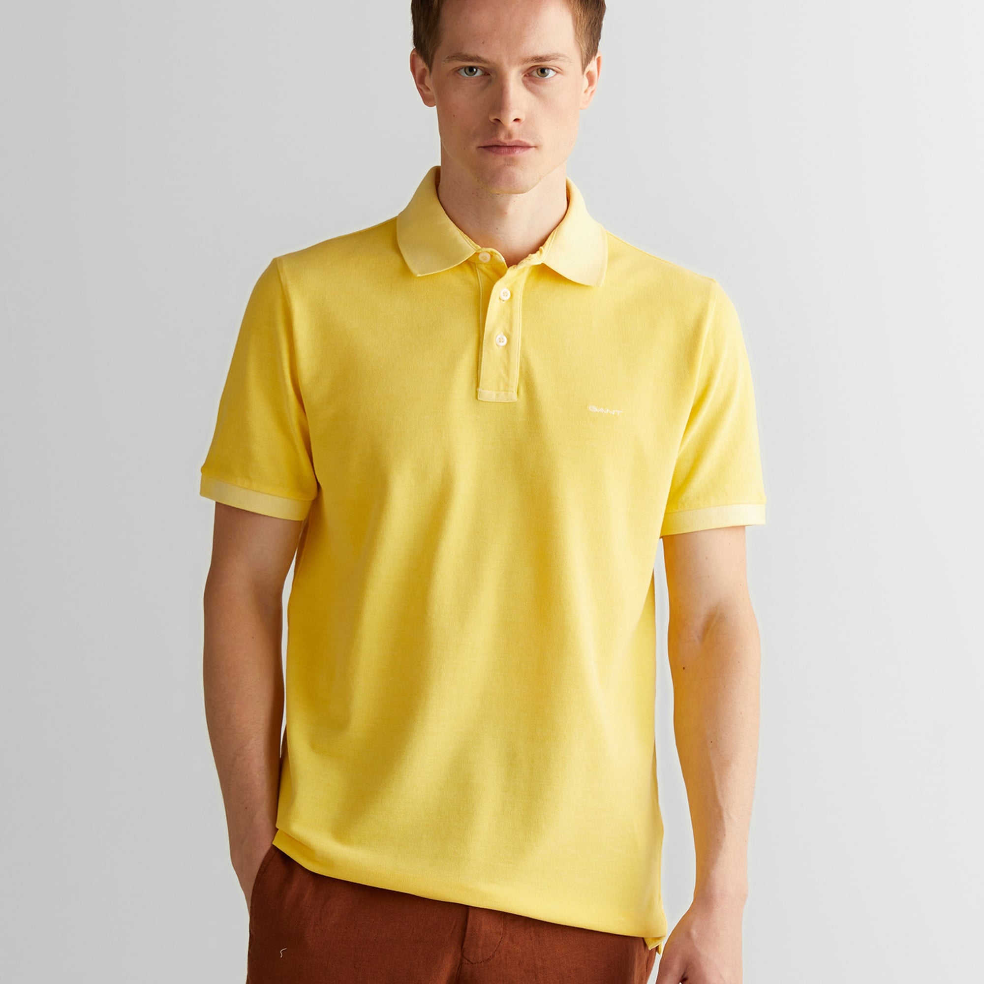 GANT Erkek Sarı Regular Fit Polo