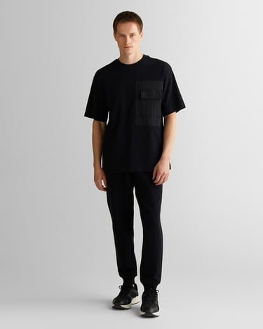  GANT Erkek Siyah Relaxed Fit Bisiklet Yaka Logolu T-Shirt