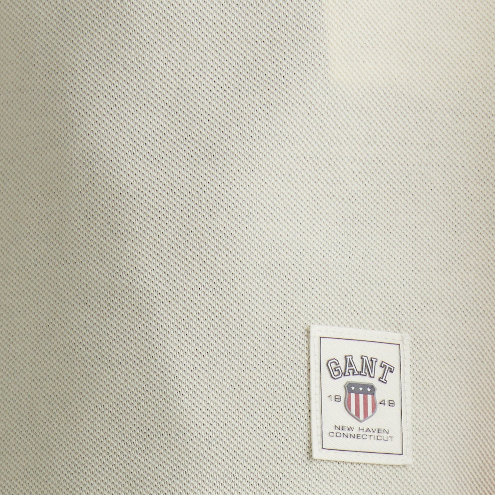 GANT Erkek Krem Relaxed Fit Bisiklet Yaka Logolu T-Shirt