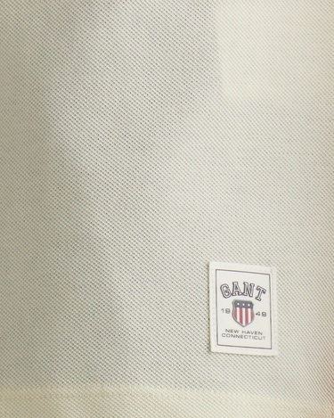  GANT Erkek Krem Relaxed Fit Bisiklet Yaka Logolu T-Shirt