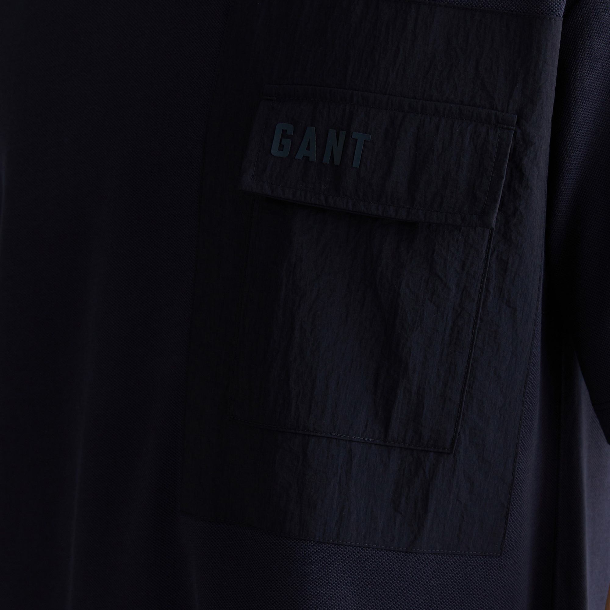 GANT Erkek Lacivert Relaxed Fit Bisiklet Yaka Logolu T-Shirt