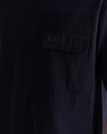  GANT Erkek Lacivert Relaxed Fit Bisiklet Yaka Logolu T-Shirt