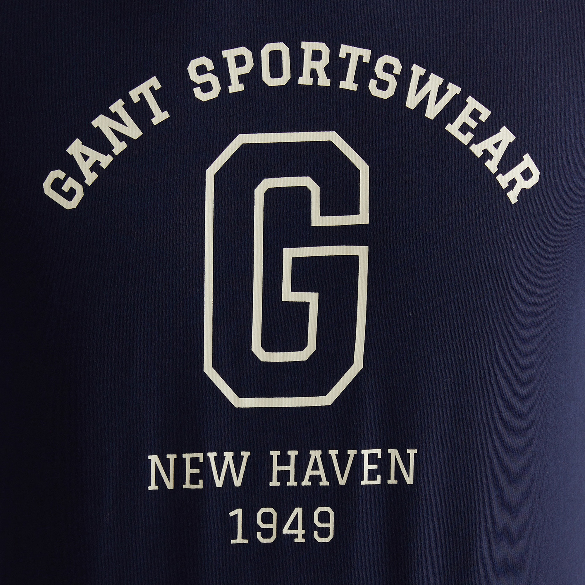 GANT Erkek Lacivert Regular Fit Bisiklet Yaka Logolu T-Shirt