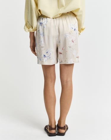  GANT Kadın Krem Relaxed Fit Desenli Şort