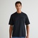 GANT Erkek Siyah Relaxed Fit Bisiklet Yaka Logolu T-Shirt