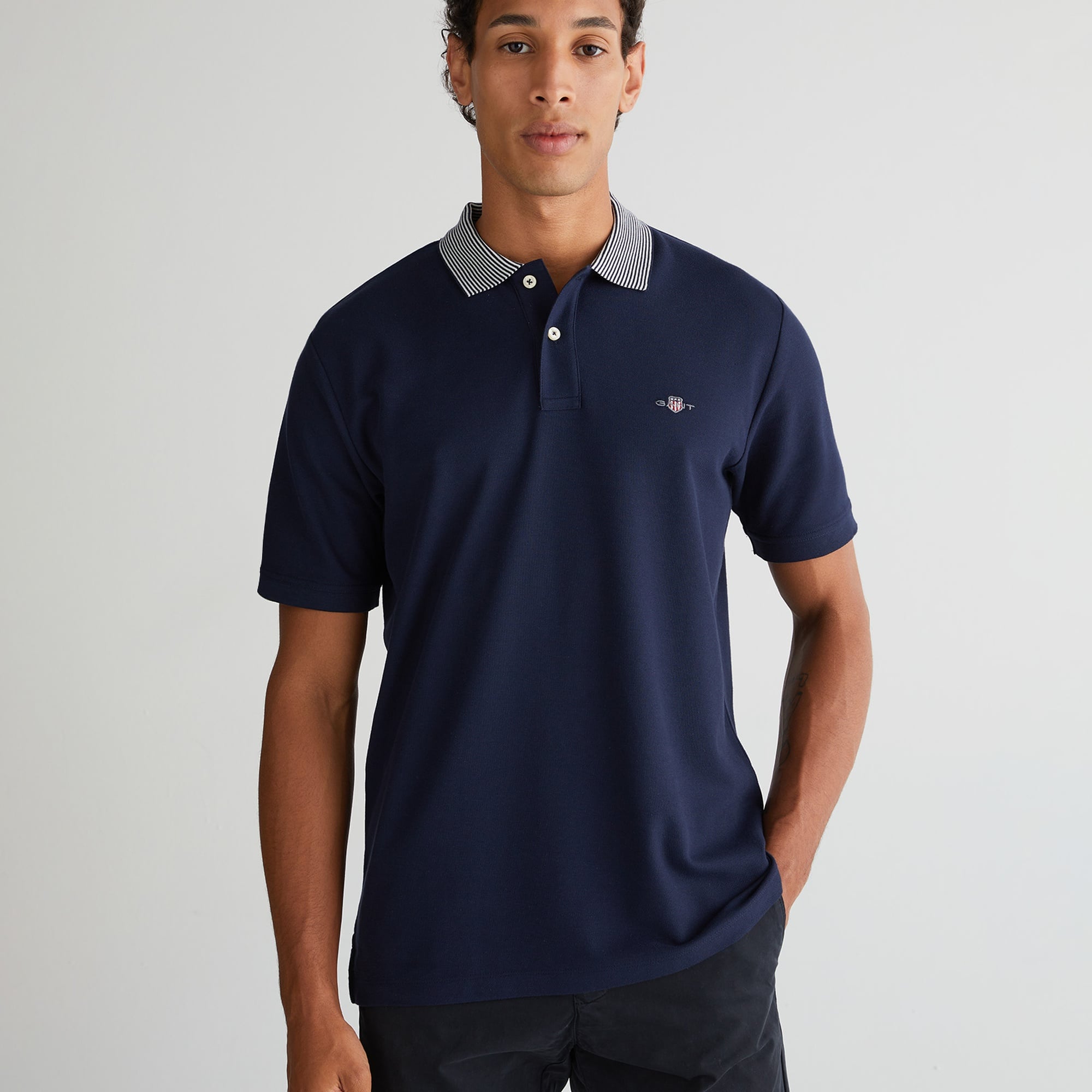 GANT Erkek Lacivert Regular Fit Polo