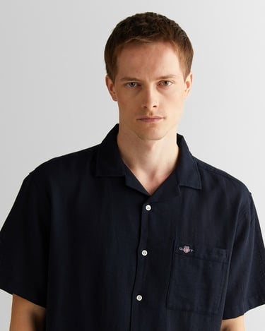  GANT Erkek Siyah Regular Fit Klasik Yaka Gömlek