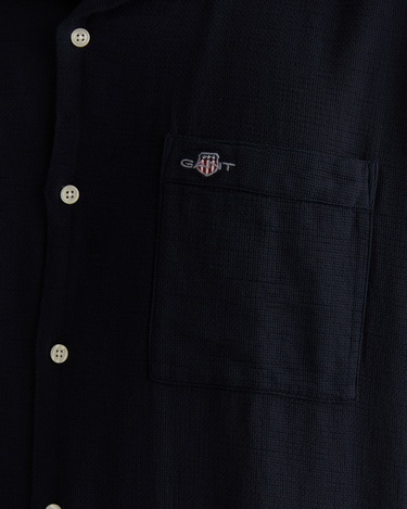  GANT Erkek Siyah Regular Fit Klasik Yaka Gömlek