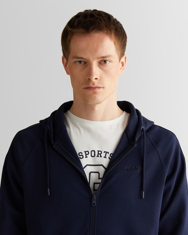  GANT Erkek Lacivert Regular Fit Kapüşonlu Sweatshirt
