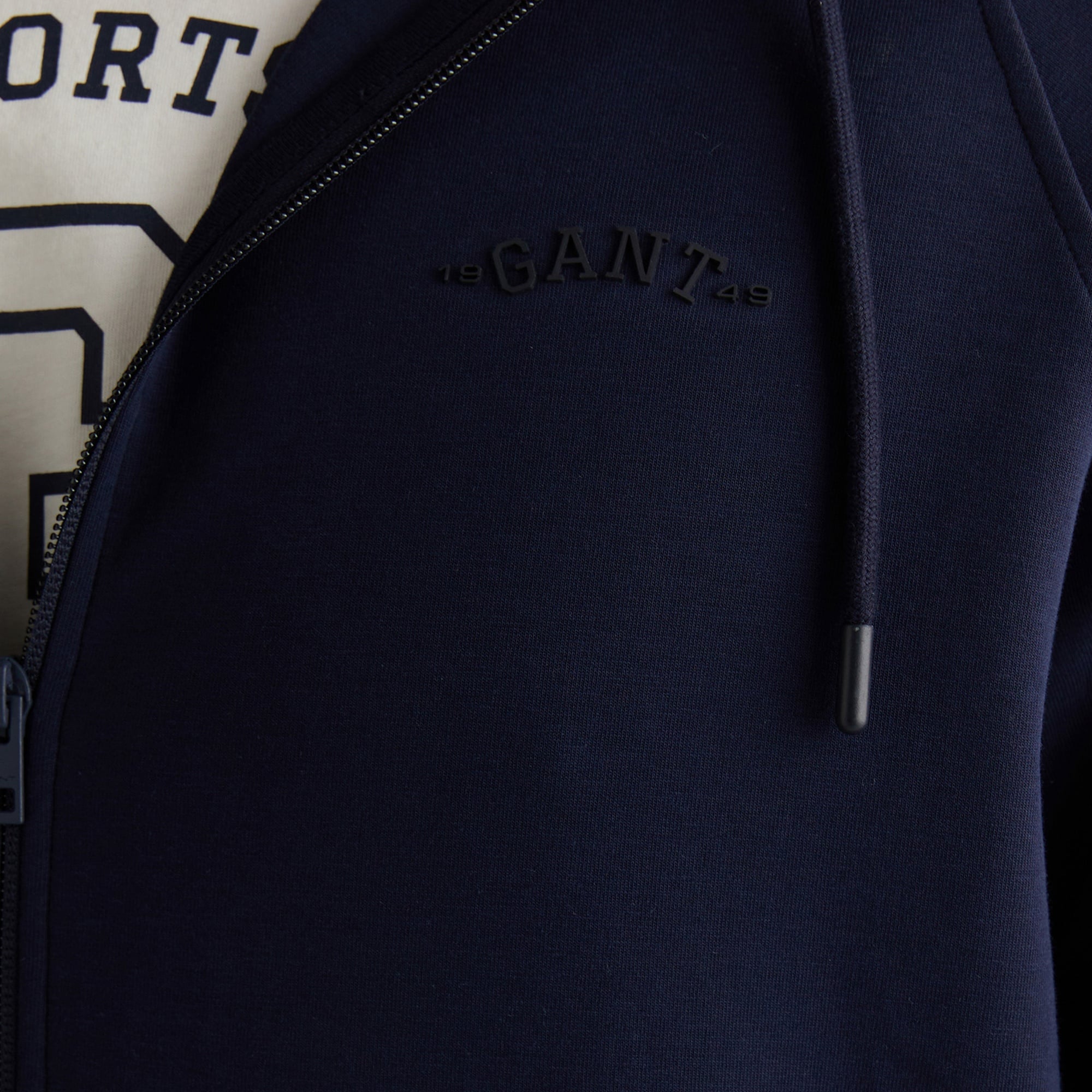 GANT Erkek Lacivert Regular Fit Kapüşonlu Sweatshirt