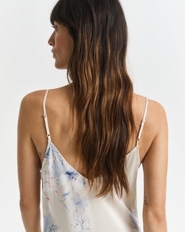  GANT Kadın Pembe Regular Fit V Yaka Desenli Elbise